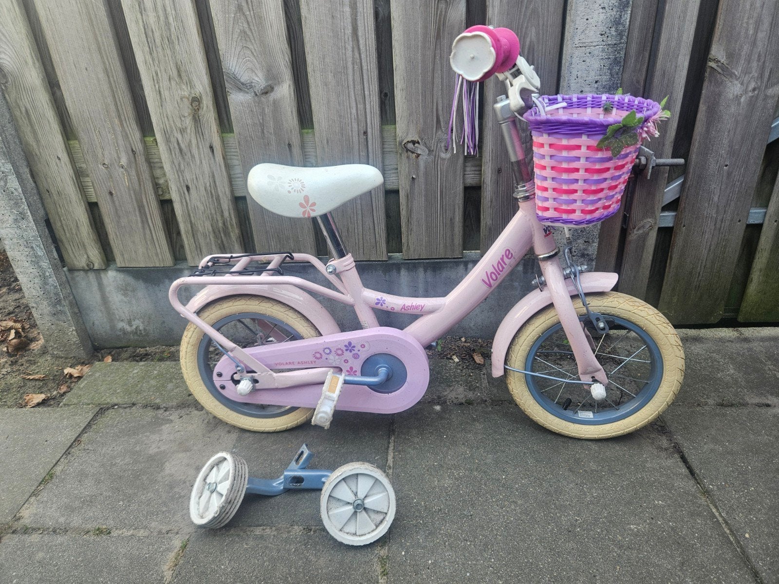 Volare Ashley Kinderfiets 12 inch met zijwieltjes