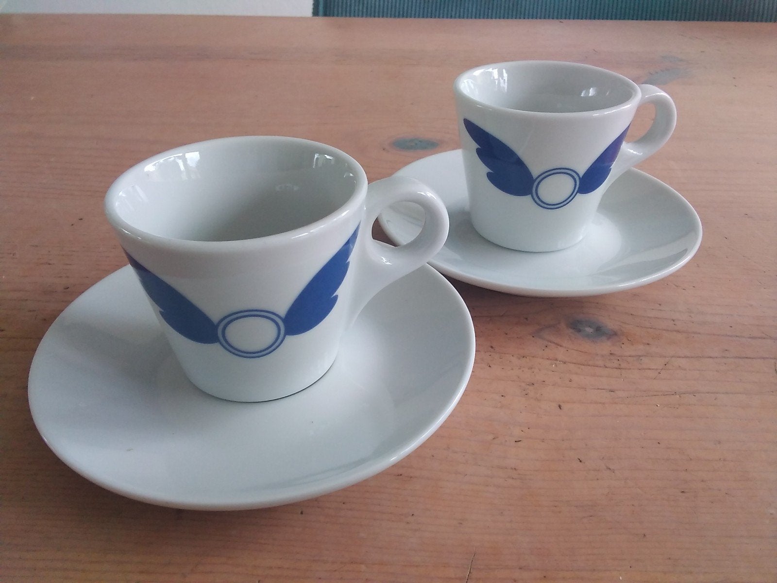 Lavazza Paradiso espresso kop en schotels set #1, Verzenden, Zo goed als nieuw, Overige stijlen, Kop(pen) en/of Schotel(s)