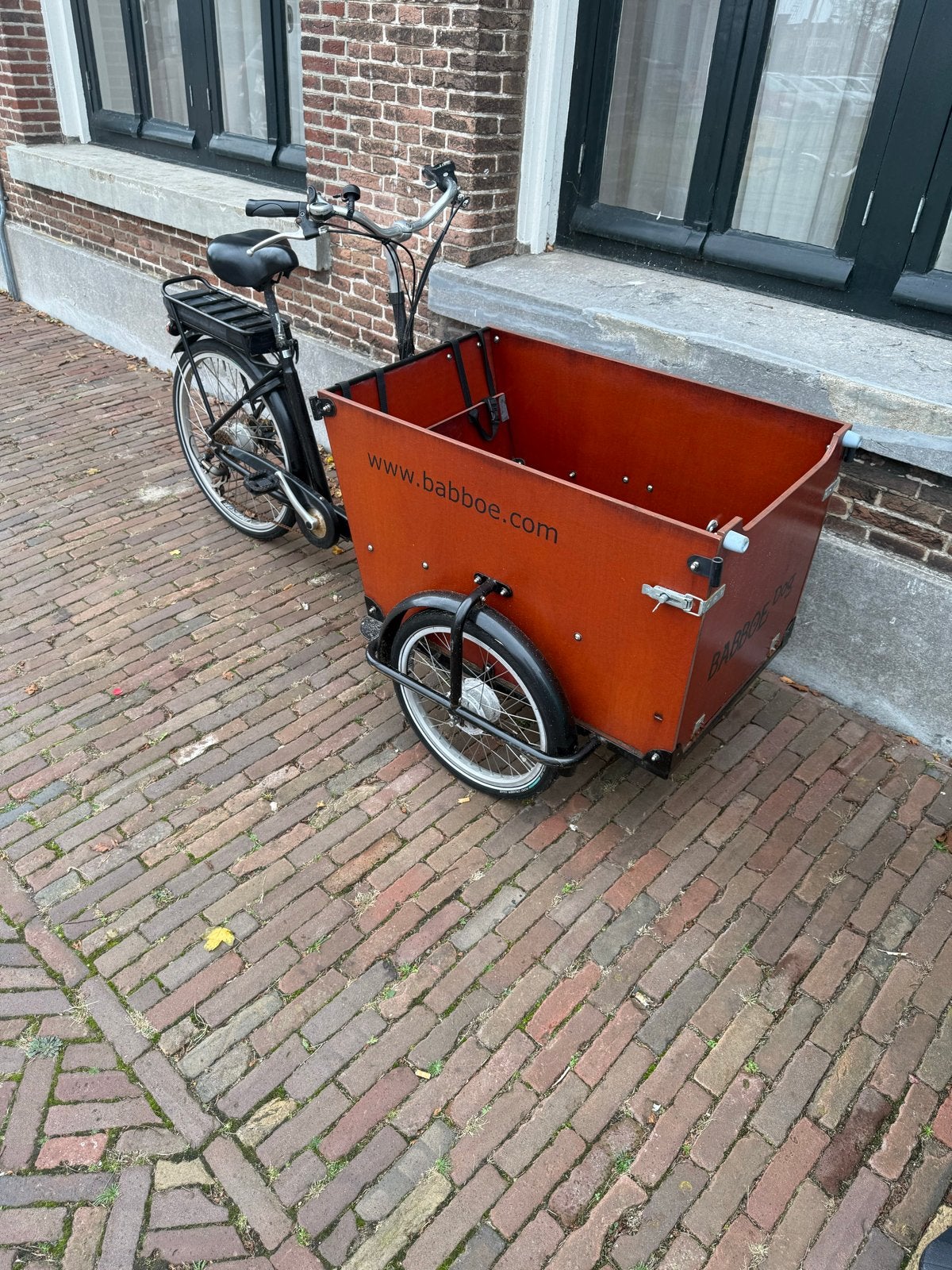 Babboe Dog bakfiets (electrisch)met defecte achterderailleur, Fietsen en Brommers, Fietsen | Bakfietsen, Ophalen of Verzenden