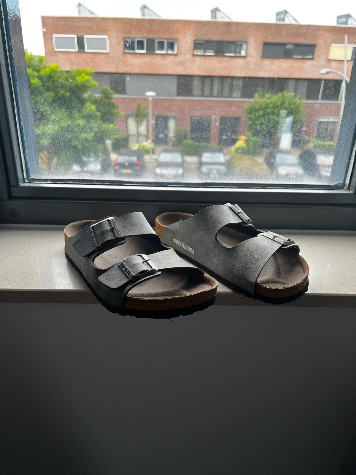 Birkenstock sandalen maat 38, Ophalen of Verzenden, Gedragen, Grijs, Sandalen of Muiltjes