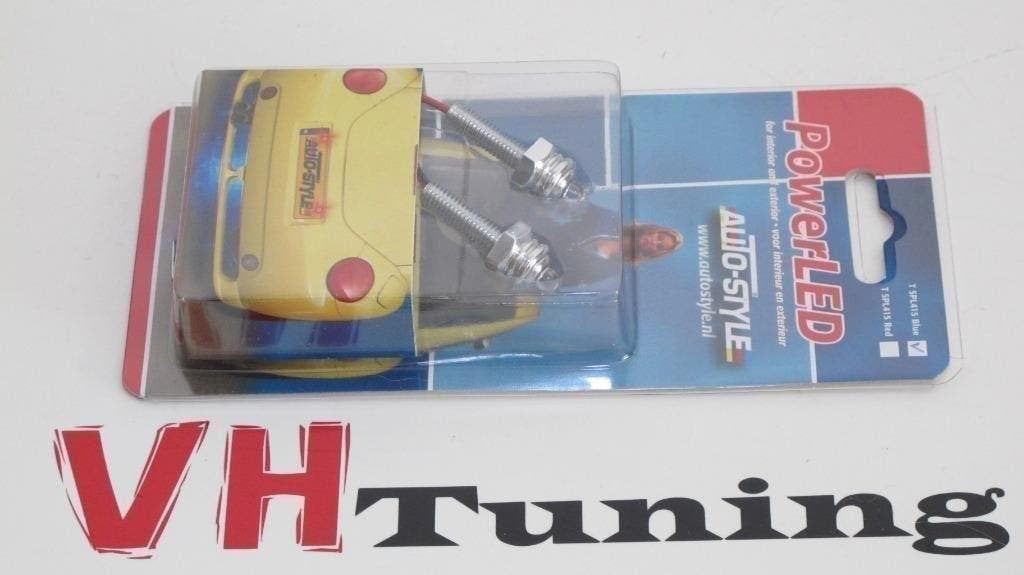 Autostyle T SPL415B power LED blauw M6 bout 2 stuks, Ophalen of Verzenden