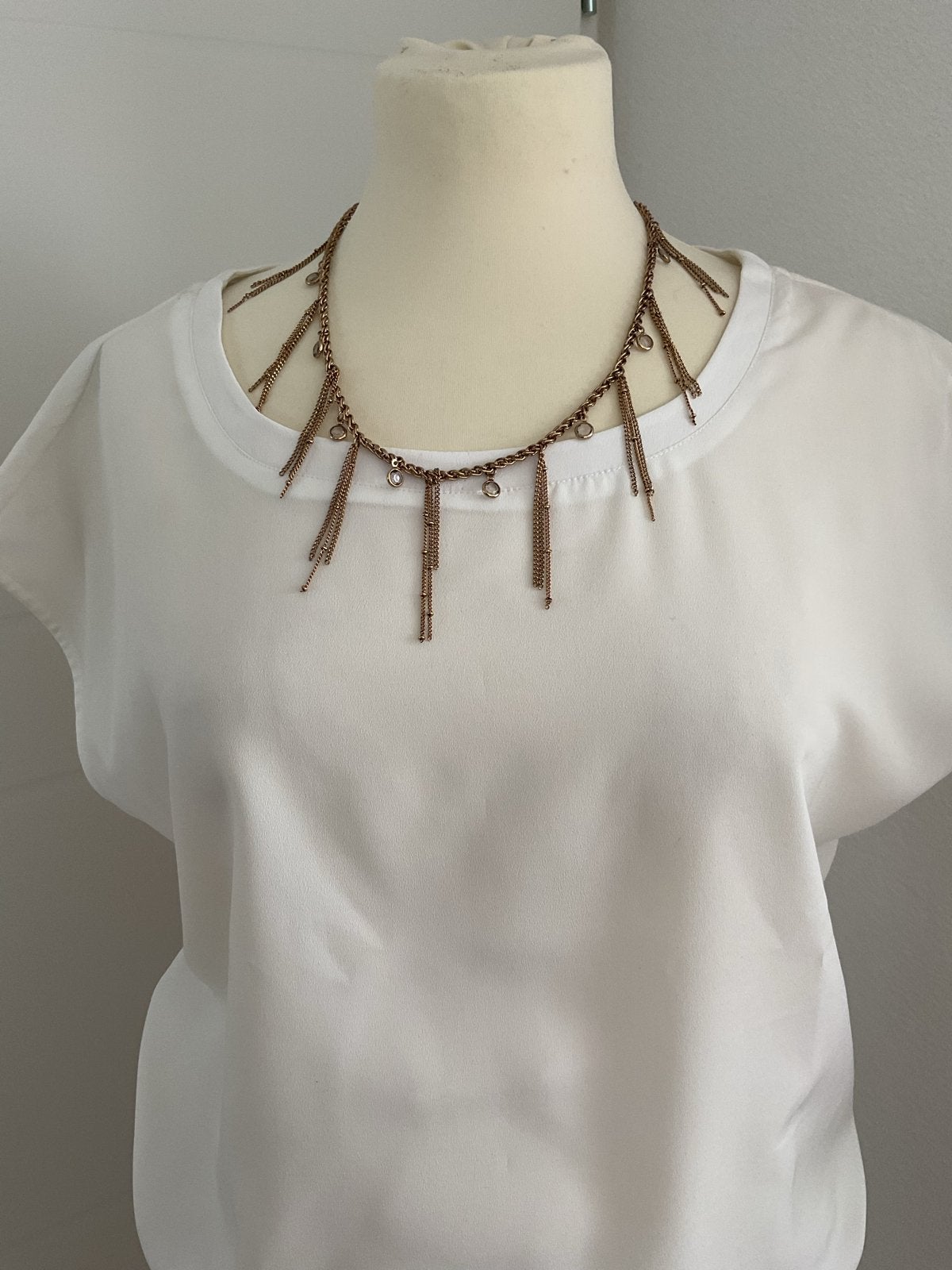 Zara goudkleurige ketting nieuw, Sieraden, Tassen en Uiterlijk, Kettingen, Met kristal, Overige materialen, Verzenden, Nieuw