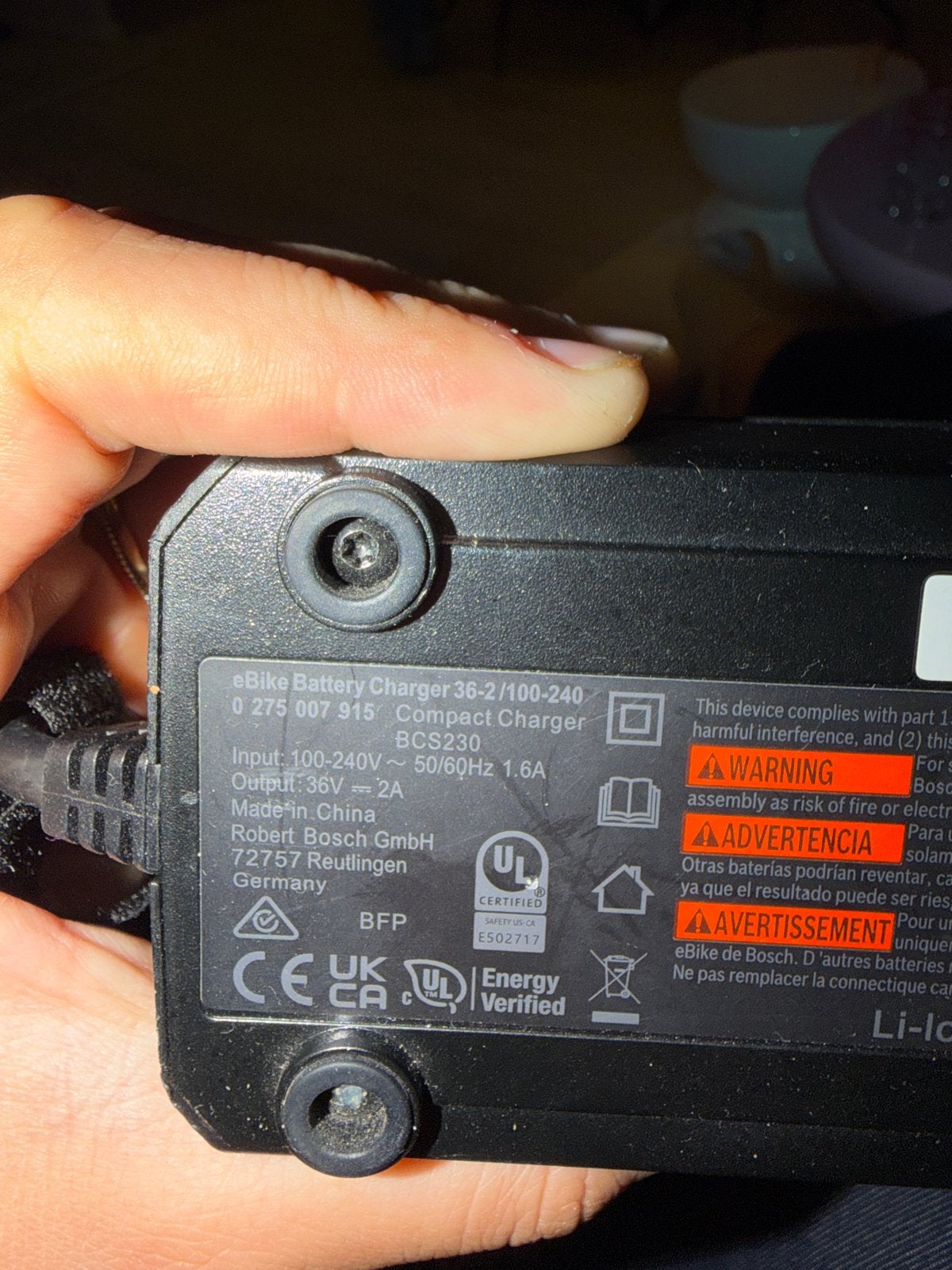 Bosch eBike Compact Charger 36V 2A BCS230, Zo goed als nieuw
