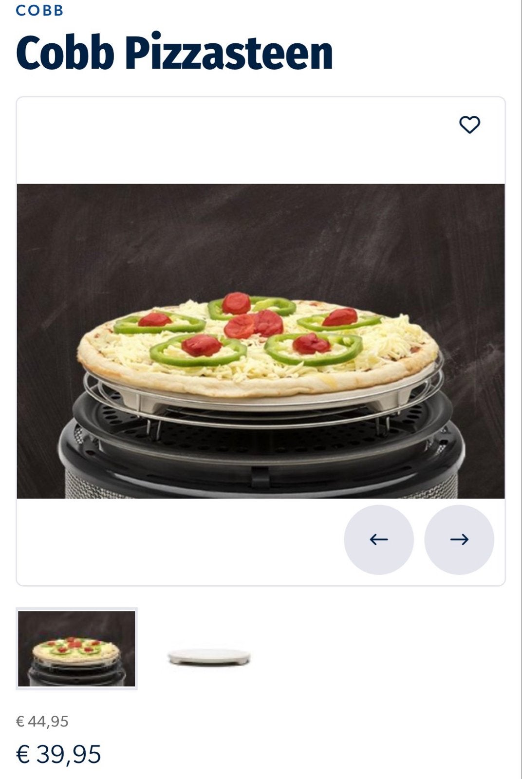 Cobb Pizza Steen - Nieuw in doos, Ophalen of Verzenden, Nieuw, Houtskool