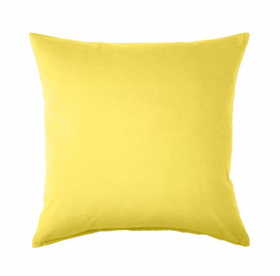 2 (licht)gele kussenhoesjes (Senela van Ikea), Nieuw, Ophalen of Verzenden, Met ritssluiting, Geel