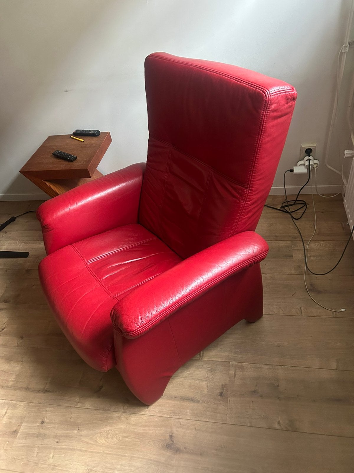 Leren Fauteuil, Huis en Inrichting, Fauteuils, Ophalen, Gebruikt, 100 tot 125 cm, Leer