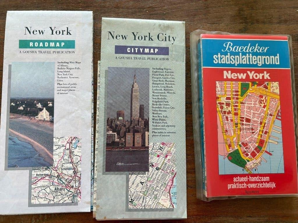 Nee York, citymap, roadmap en stadsplattegrond, Boeken, Atlassen en Landkaarten, Ophalen of Verzenden, 1800 tot 2000, Landkaart