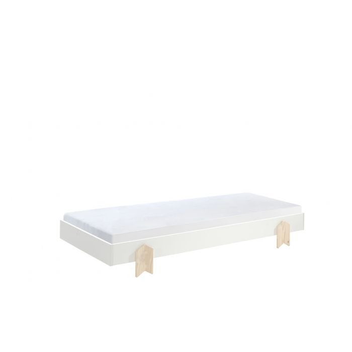 Modulo Arrow 1-persoonsbed - Wit, Niet ingevuld, Niet ingevuld, Niet ingevuld