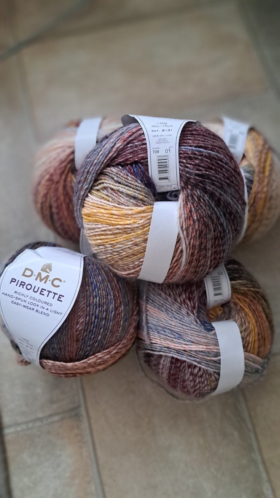 DMC Pirouette garen - 5 bollen met kleurverloop, Ophalen of Verzenden, Nieuw, Breien of Haken, Wol of Garen