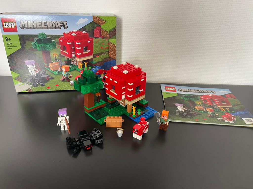 Lego Minecraft 21179 Het paddenstoelenhuis, Compleet, Minecraft, Lego, Ophalen of Verzenden