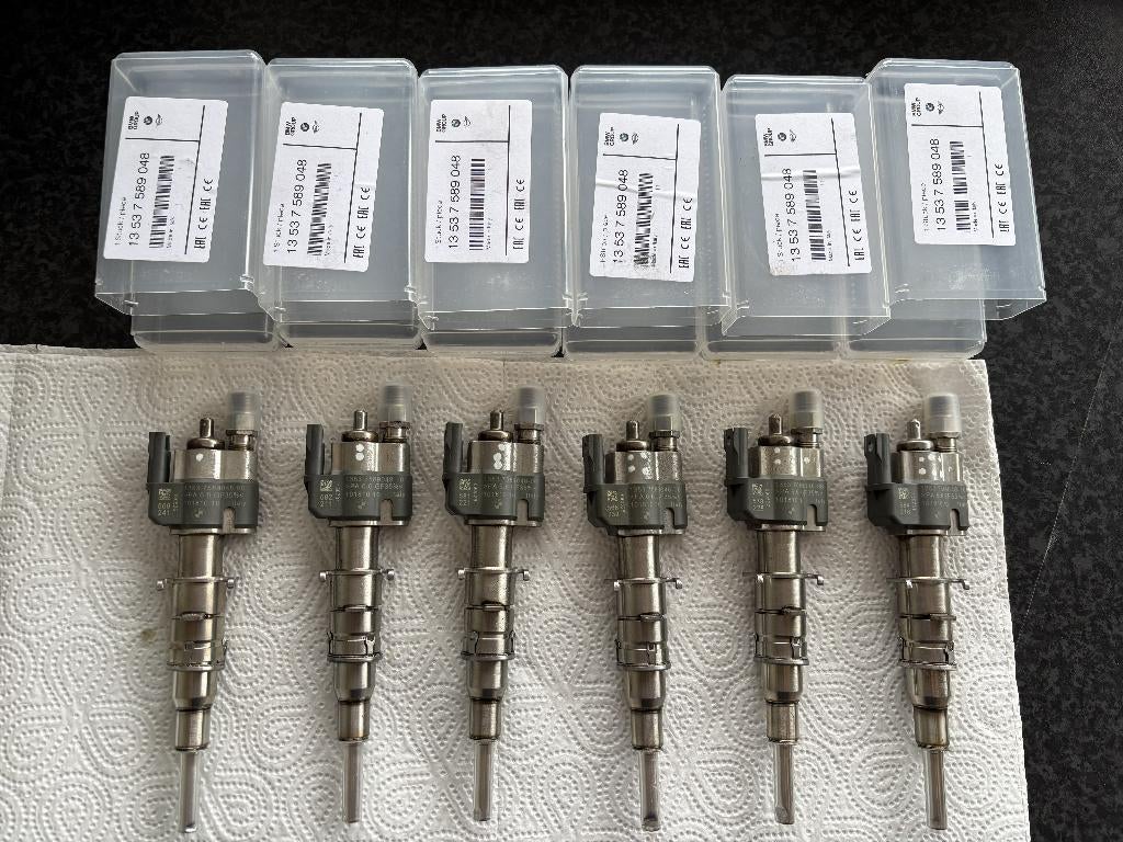 BMW injectoren 13537589048 – set van 6 – N43 / N53 motoren, Auto-onderdelen, Ophalen of Verzenden, Gebruikt, BMW