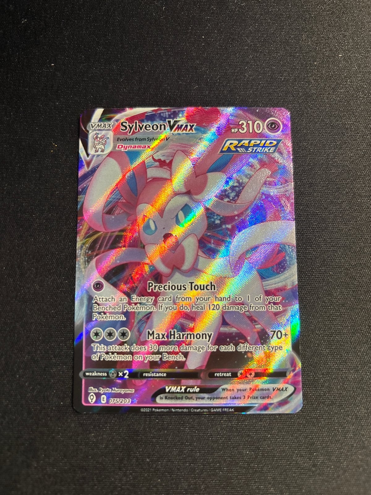 Sylveon 075/203 | NM | Evolving Skies, Ophalen of Verzenden, Zo goed als nieuw, Losse kaart, Foil