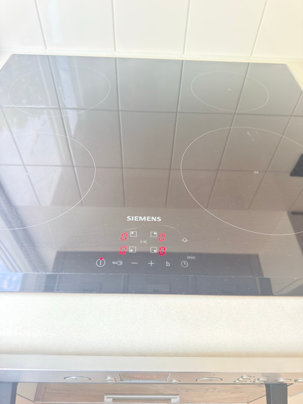 Siemens Inductie Kookplaat - 52x59 cm met Boost Functie, Witgoed en Apparatuur, Ophalen, Gebruikt, 4 kookzones, Inbouw
