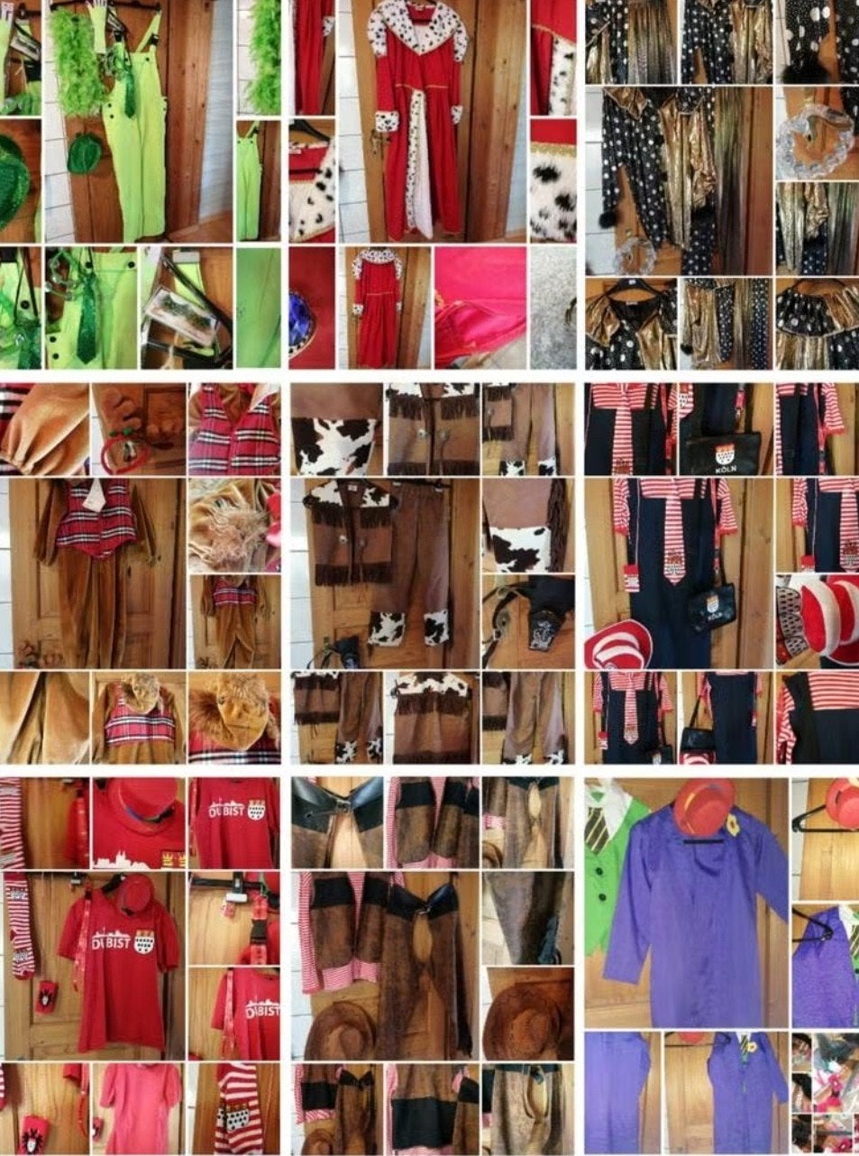 carnavalskleding accessoires dames heren kinderen 49delig, Verzenden, Gedragen, Carnaval