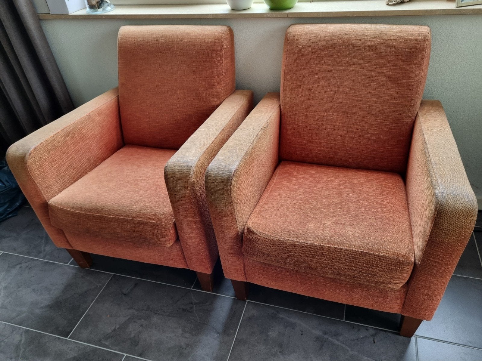 2 stoelen - gratis ophalen, Huis en Inrichting, Ophalen, Gebruikt, Stof, Twee