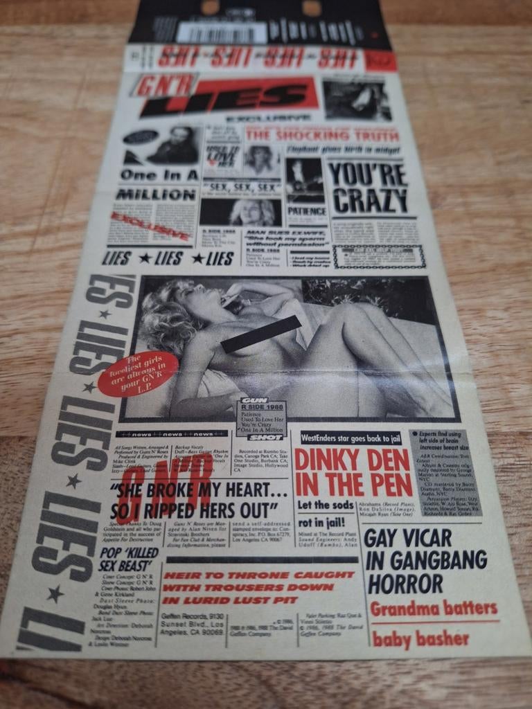 Guns N' Roses - G N' R Lies Cassette (Origineel,), Cd's en Dvd's, Cassettebandjes, Gebruikt, 1 bandje, Ophalen of Verzenden, Origineel