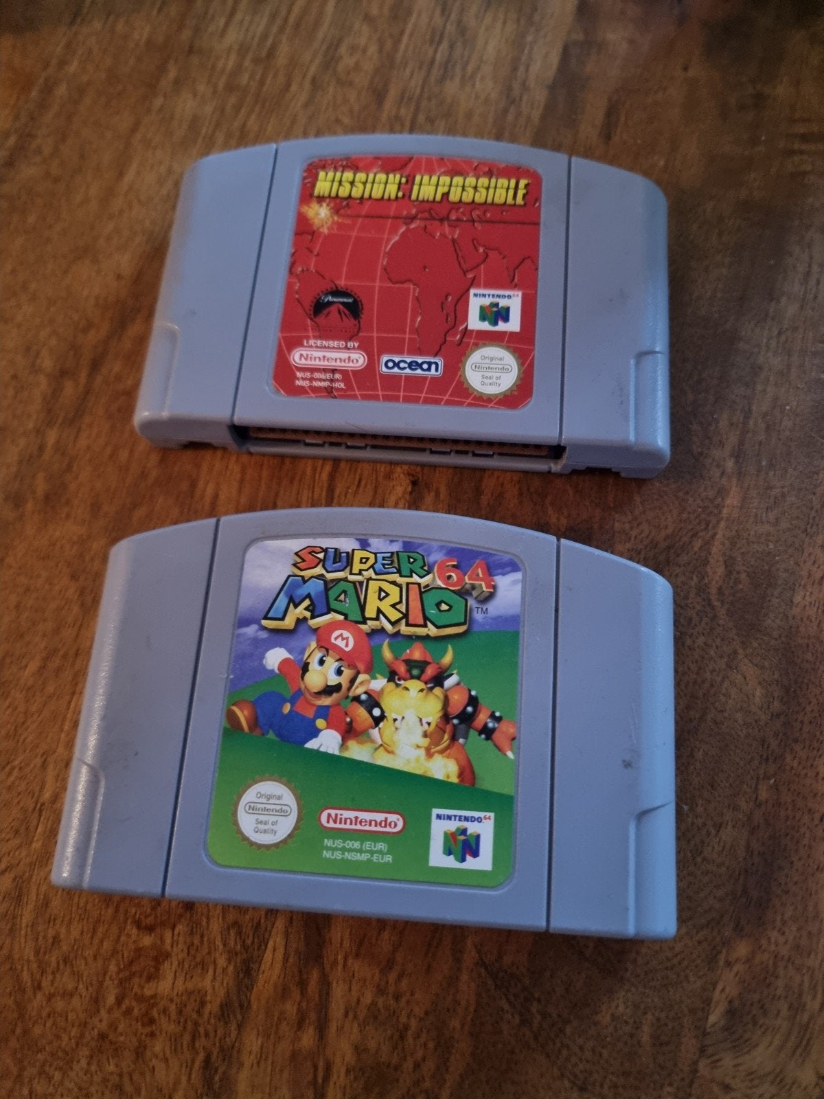 Nintendo 64 games: Super Mario 64 & Mission: Impossible, Spelcomputers en Games, Games | Nintendo 64, Gebruikt, 1 speler, Ophalen of Verzenden