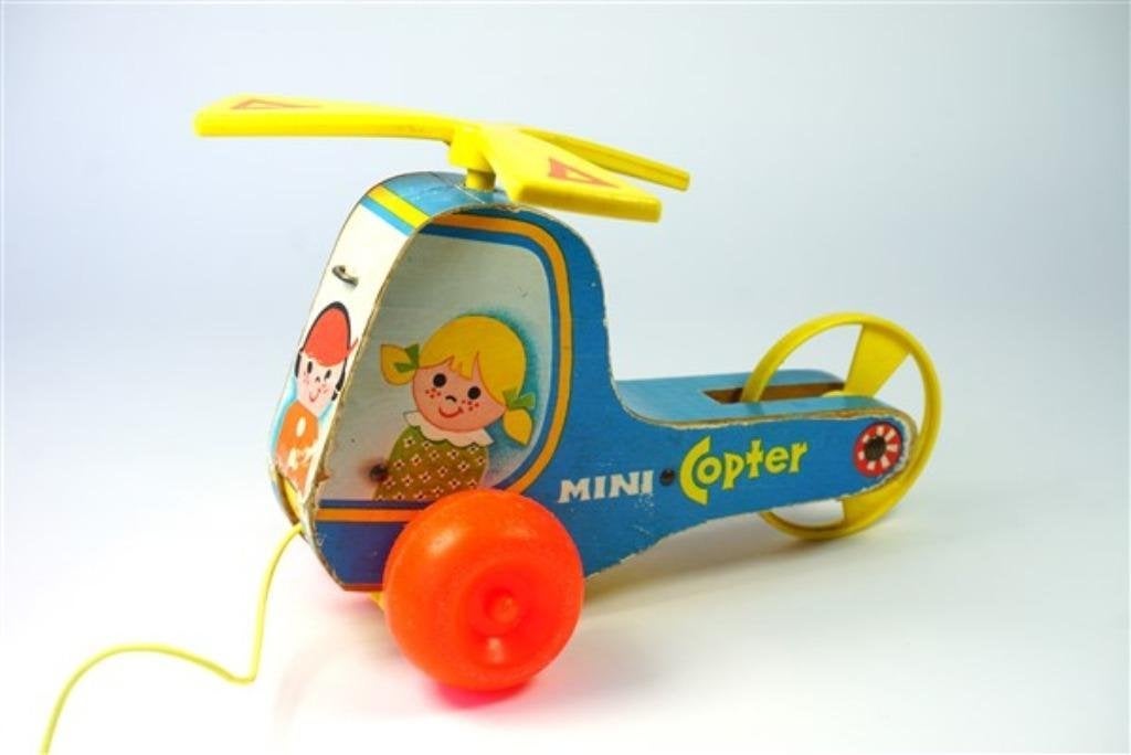 Mini Copter Fisher Price, Gebruikt, Ophalen of Verzenden, Duw- of Trekspeelgoed, Nvt