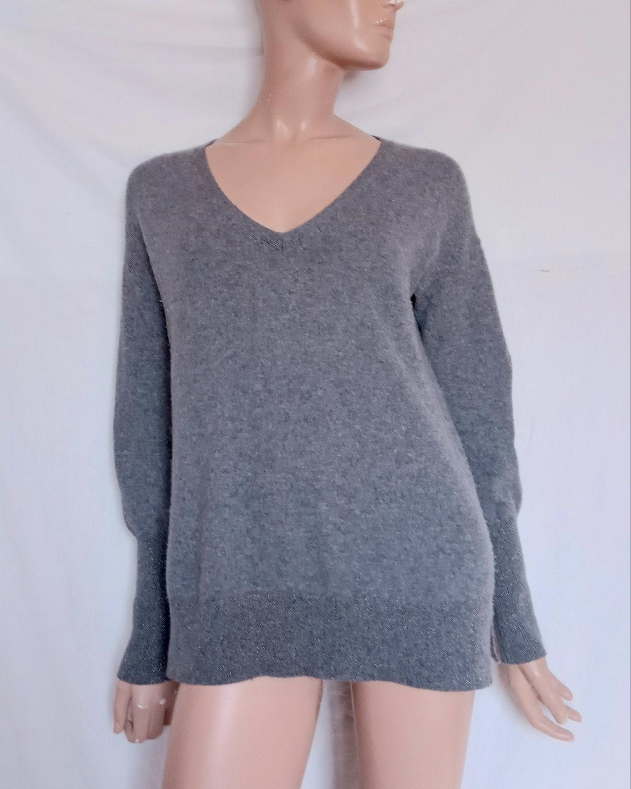 MRS HUGS CASHMERE Trui , Maat L, Ophalen of Verzenden, Zo goed als nieuw, Maat 38/40 (M), Grijs