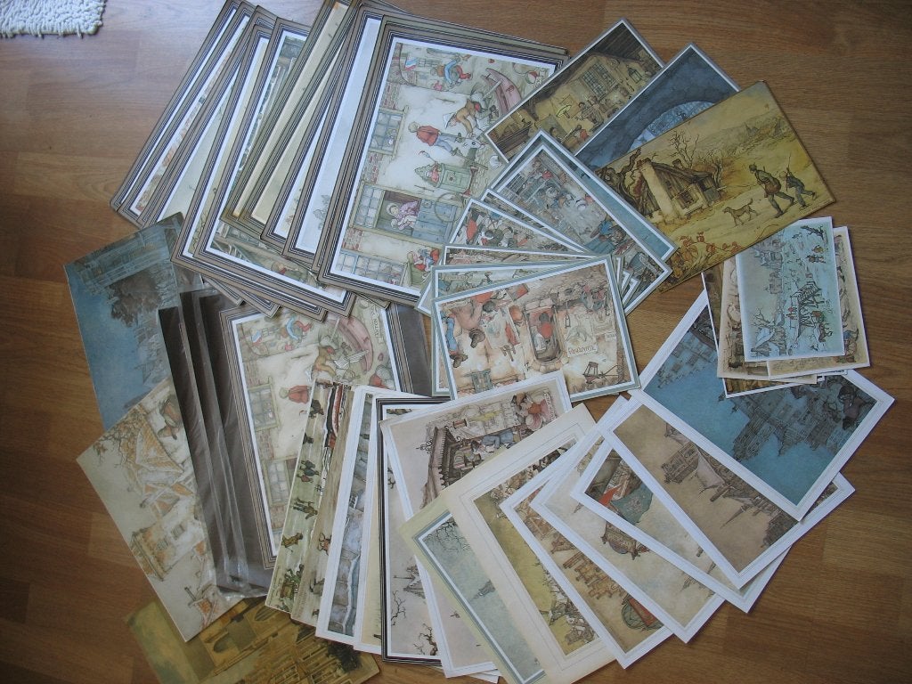 Lot Anton Pieck Heel Veel Prenten Versch. afmetingen Vintage, Ophalen of Verzenden