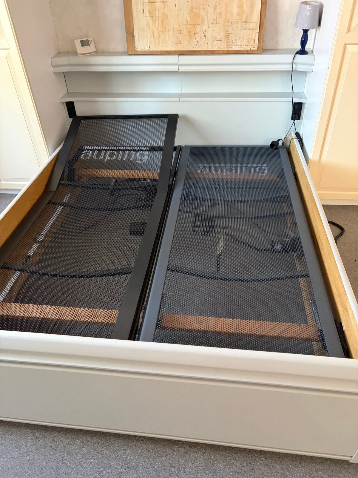 1 stuk Auping elektrisch verstelbare bedbodem 80x200, Ophalen, Eenpersoons, 80 cm, 200 cm