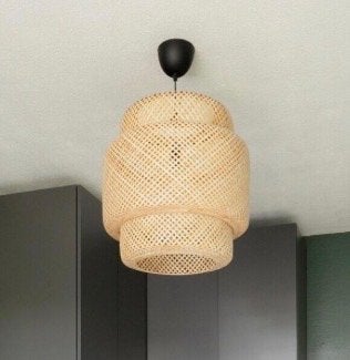 Rotan hanglamp - Natuurlijke sfeerverlichting, Ophalen, Zo goed als nieuw, Natuurlijk materiaal, E27 (groot)