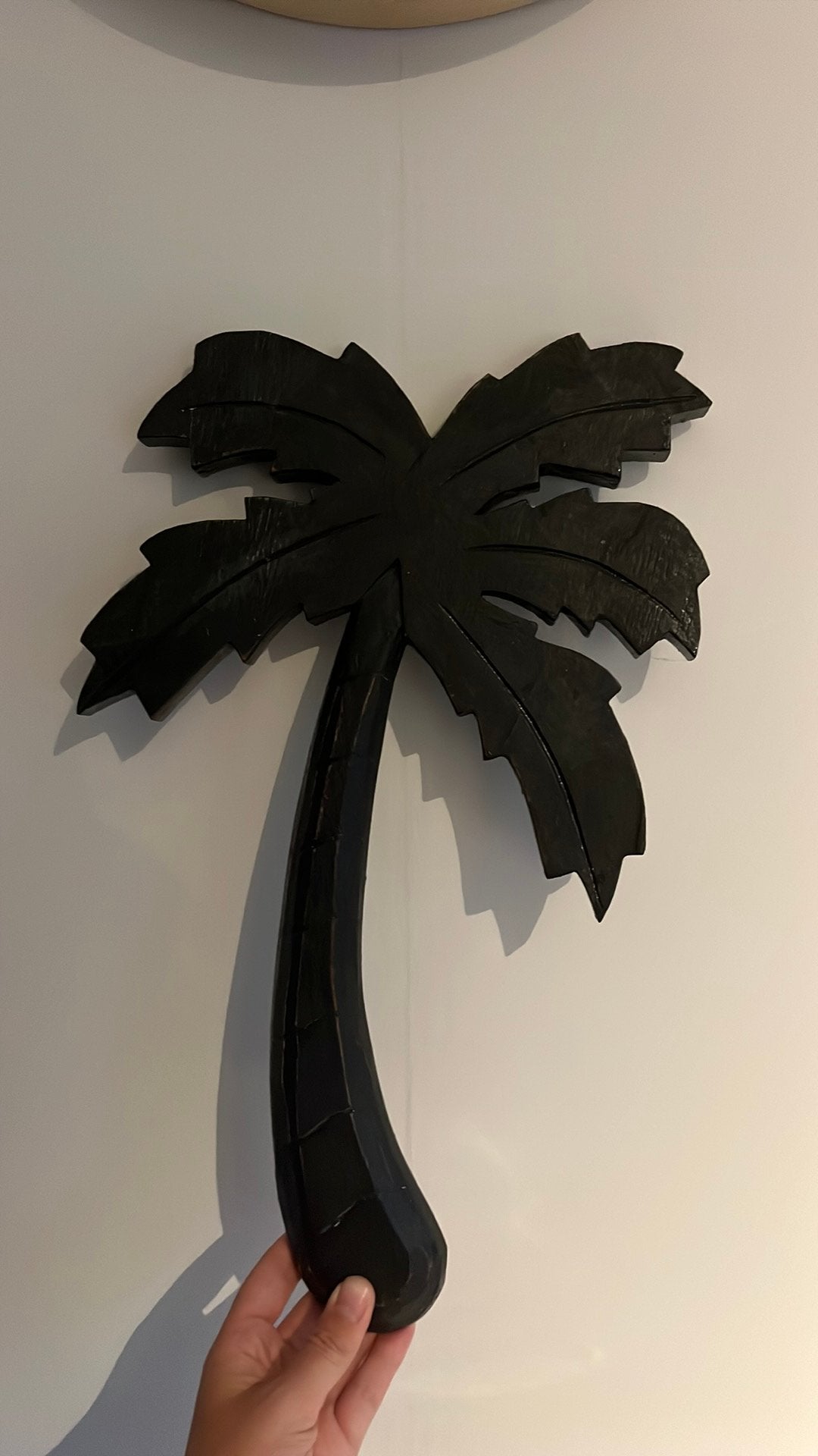 Wanddecoratie palmboom zwart, Ophalen, Nieuw