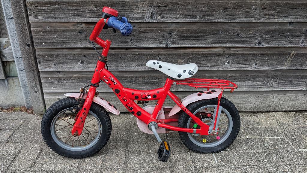 kinderfietsje - 12.5 inch, Fietsen en Brommers, Fietsen | Kinderfietsjes, Ophalen, Terugtraprem, Zijwieltjes, Gebruikt