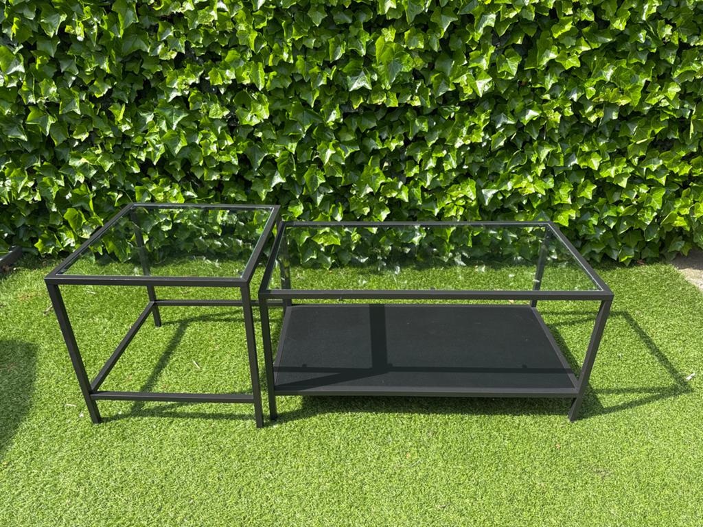 IKEA bijzettafel VITTSJÖ, Huis en Inrichting, Tafels | Bijzettafels, Ophalen, Minder dan 45 cm, Gebruikt, Glas