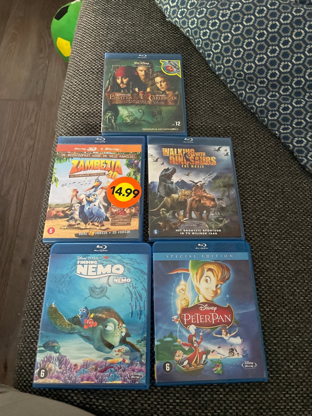 5 Blu-ray films: Pirates, Zambezia, Walking with Dinosaurs,, Nederlands, Film, Actie, Ophalen of Verzenden