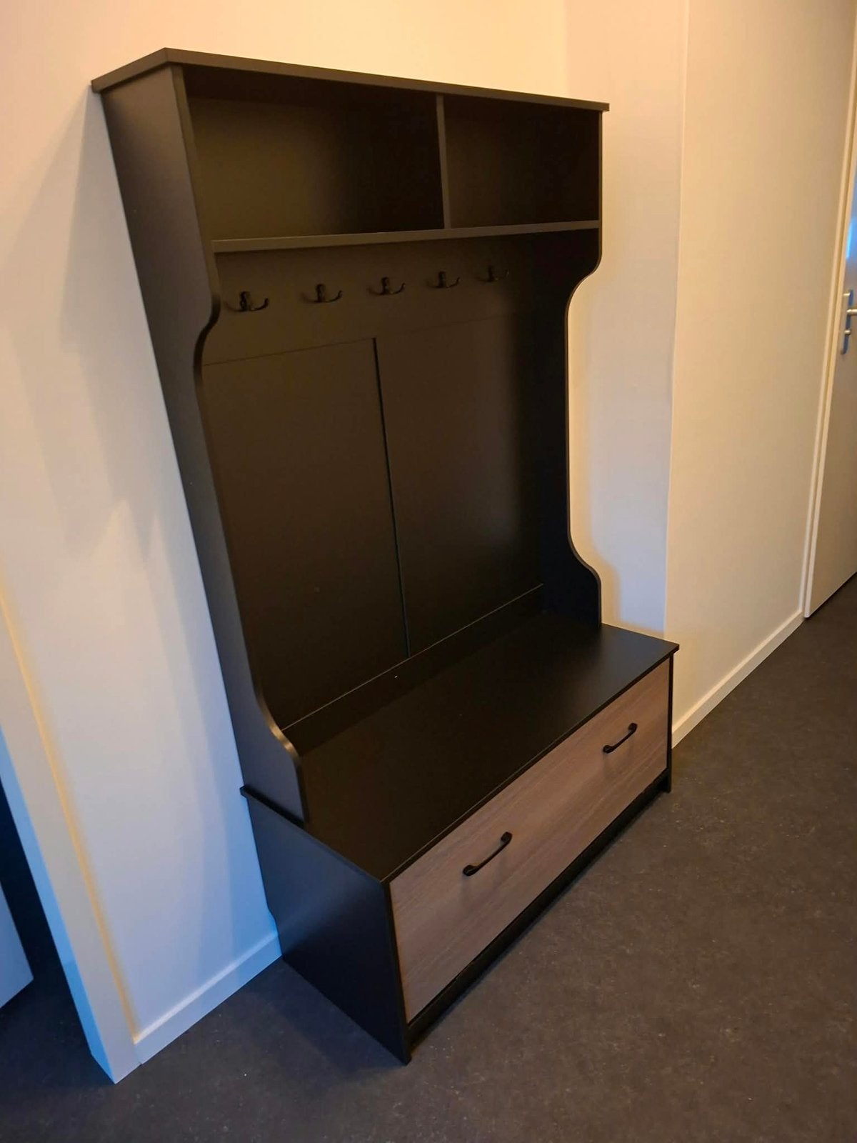 Kapstok met zitbank en 5 dubbele haken, Huis en Inrichting, Ophalen, Zo goed als nieuw