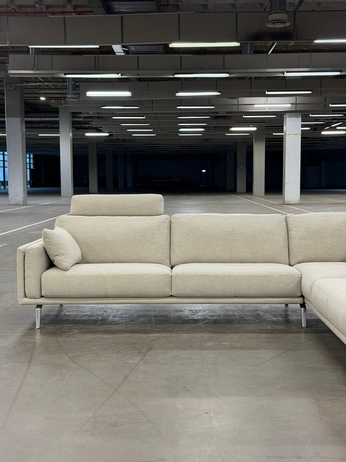 Leolux Bellice Hoekbank | Beige | NIEUWSTAAT + Garantie, Overige materialen, Hoekbank, 300 cm of meer, Ophalen of Verzenden