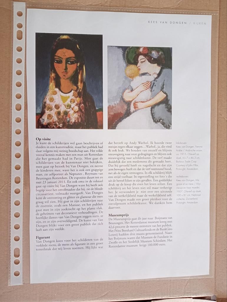 Kees van Dongen artikel, Ophalen of Verzenden, 1980 tot heden, Tijdschrift