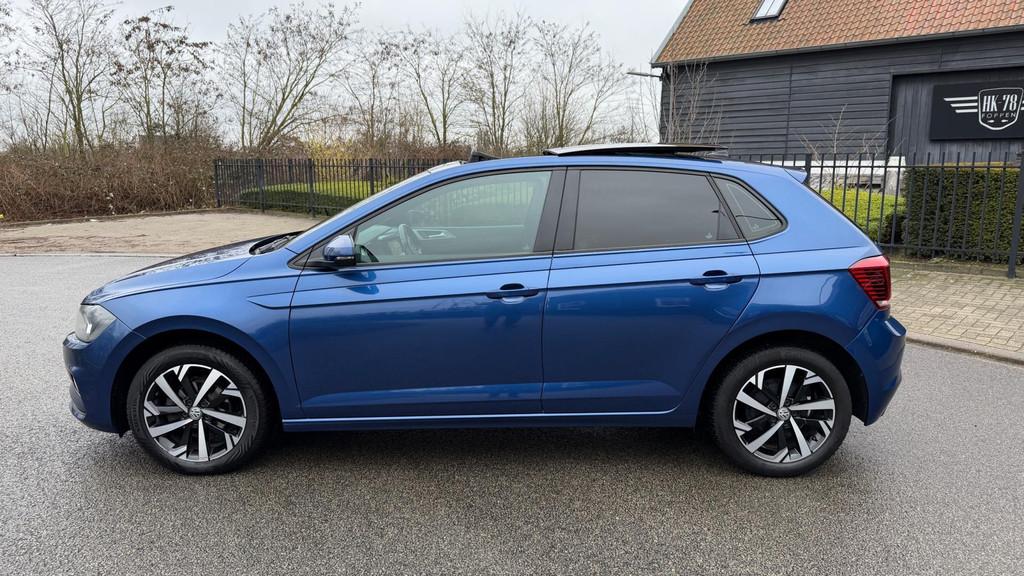 Volkswagen Polo 1.0 TSI AIRCO/ECC APPLE-CARPLAY PANORAMDAK L, Voorwielaandrijving, Blauw, Leder en Stof, Bedrijf