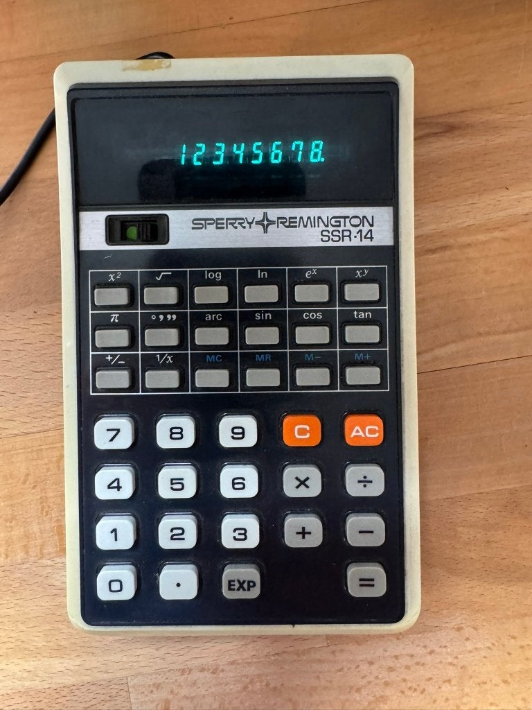 Vintage elektronische rekenmachine Sperry Remington SSR-14, Verzamelen, Elektronische Apparatuur, Verzenden, Computers en Rekenmachines