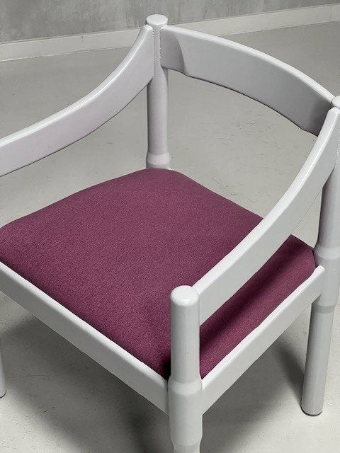 Carimate stoel Vico Magistretti vintage design fauteuil 1959, Gebruikt, ., Wit, Vintage