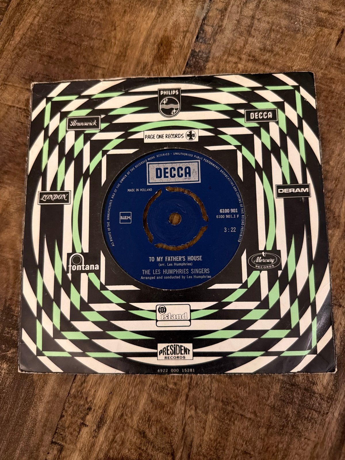 The Les Humphries Singers - To My Father's House (Single), Gebruikt, Originele persing, 7 inch, Ophalen of Verzenden