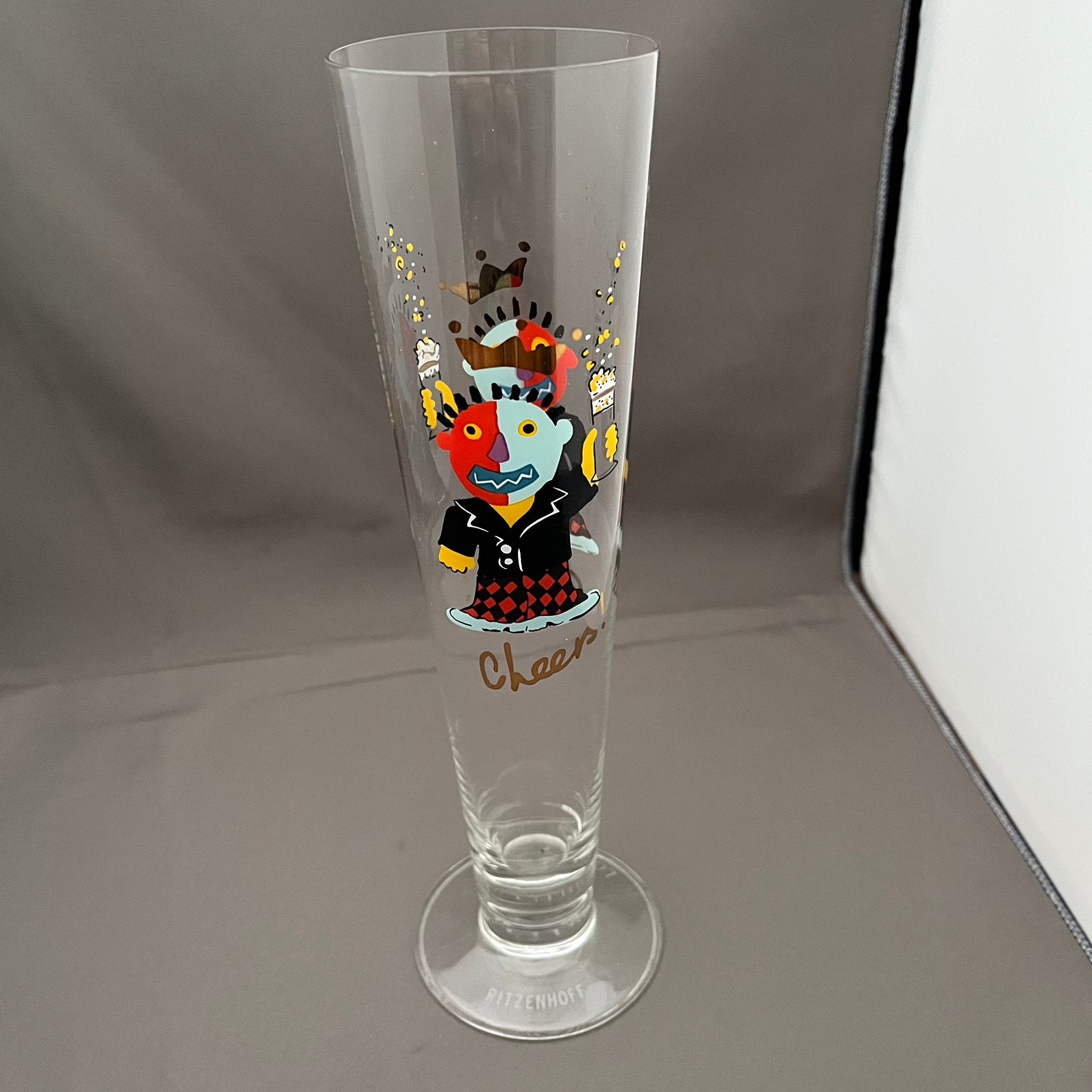 Vintage Ritzenhoff Pilsglas – Louise Gibb (1997) Collectible, Ophalen of Verzenden, Zo goed als nieuw, Bierglas