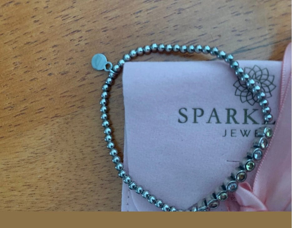Sparkling jewels armband sparkling armband zilver cube, Sieraden, Tassen en Uiterlijk, Ophalen of Verzenden, Zo goed als nieuw