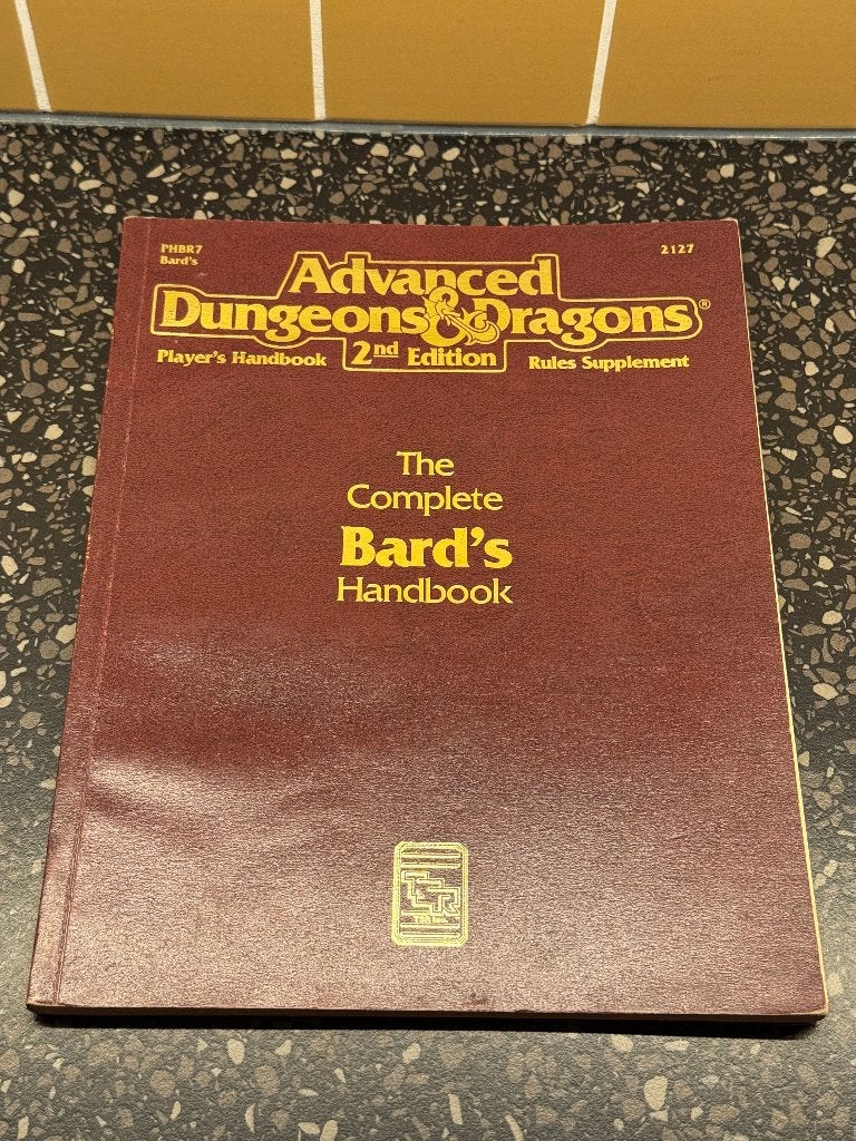 AD&D Dungeons Dragons 2e Complete Bards Handbook 2nd Print, Ophalen of Verzenden, Gebruikt, TSR