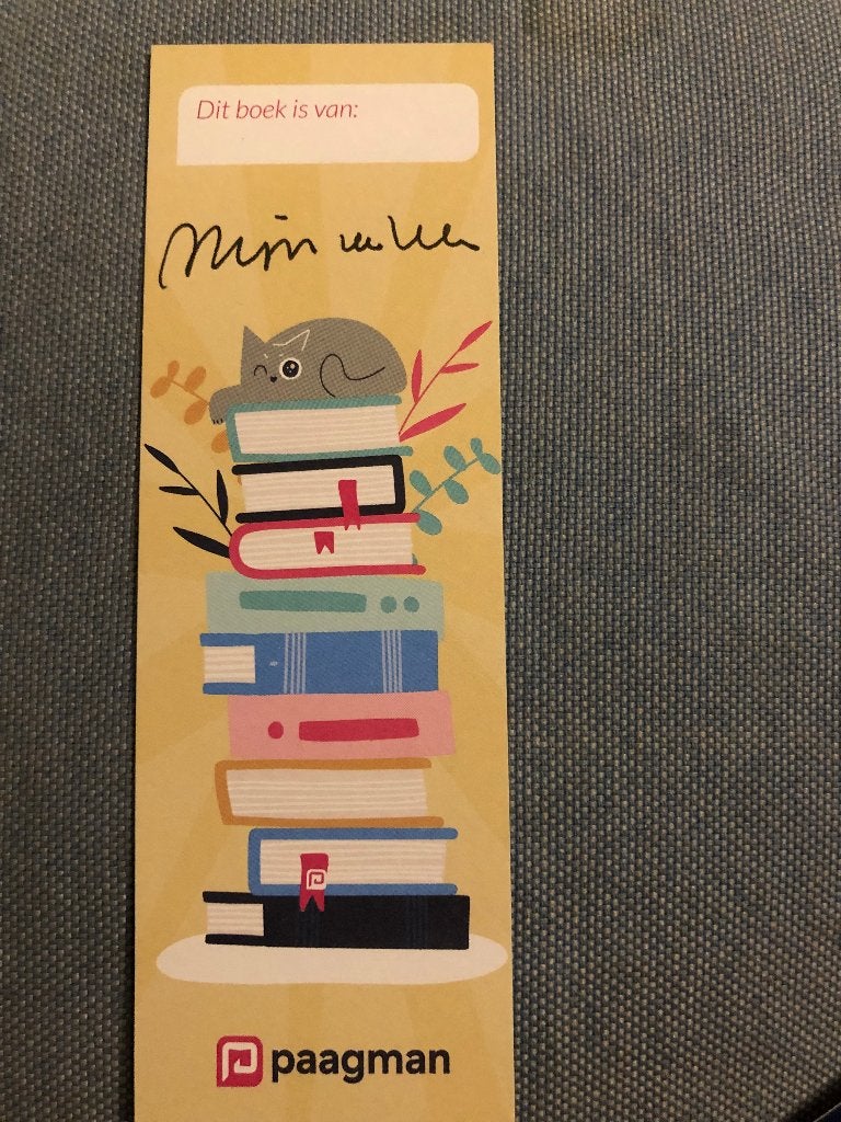 Gesigneerd door Mensje van Keulen Boekenlegger poes + boeken, Verzamelen, Ophalen of Verzenden, Nieuw, Dier