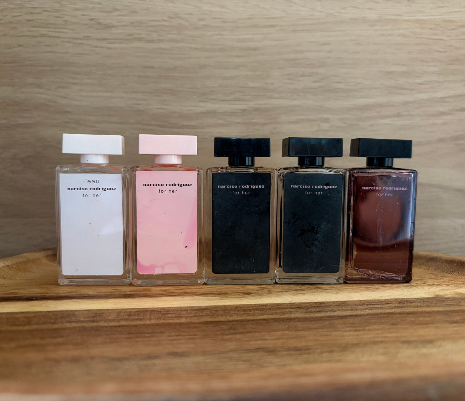 5 x Narciso Rodriguez For Her - Miniatuur 7,5ml, Verzenden, Miniatuur, Gevuld