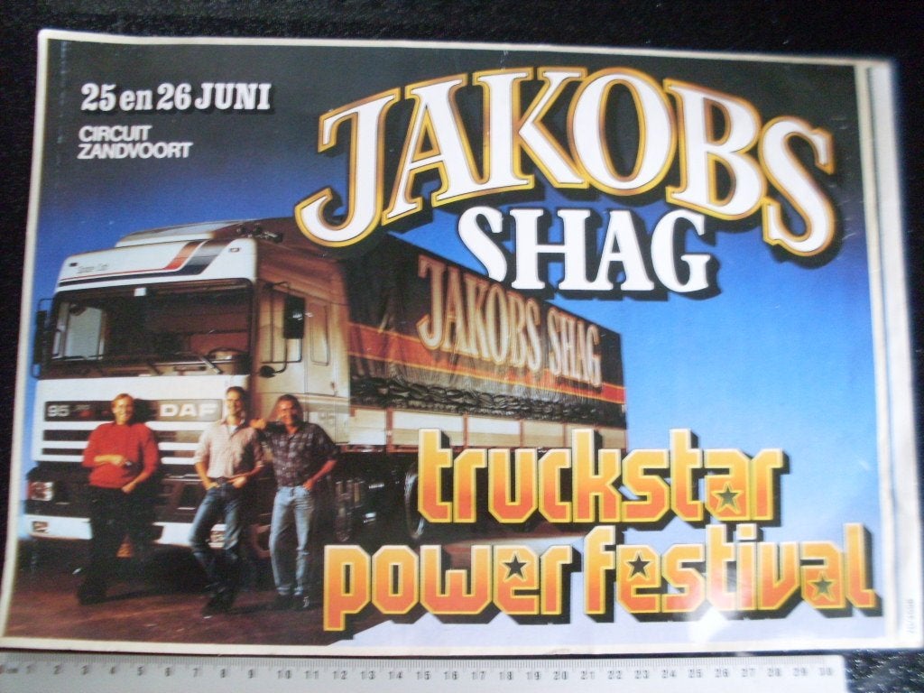 grote sticker Jacobs shag truckstar power festival zandvoort, Verzenden, Zo goed als nieuw, Merk