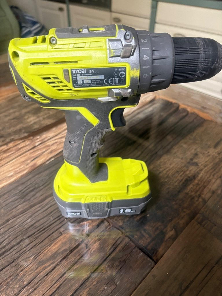 Ryobi One accu boor-/schroefmachine R18DDD3 met accu, Ophalen of Verzenden, Gebruikt, Boor- en Schroefmachine