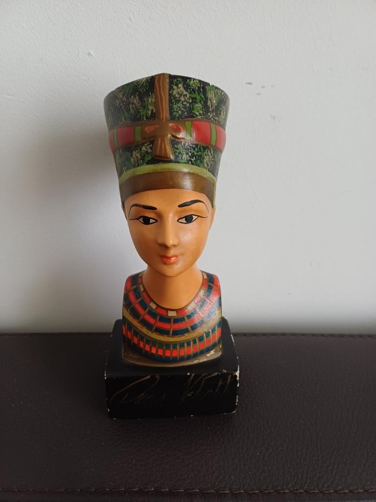 Nefretete borstbeeld - Oud Egyptisch museum souvenir, Verzamelen, Beelden en Beeldjes, Gebruikt, Mens, Ophalen of Verzenden
