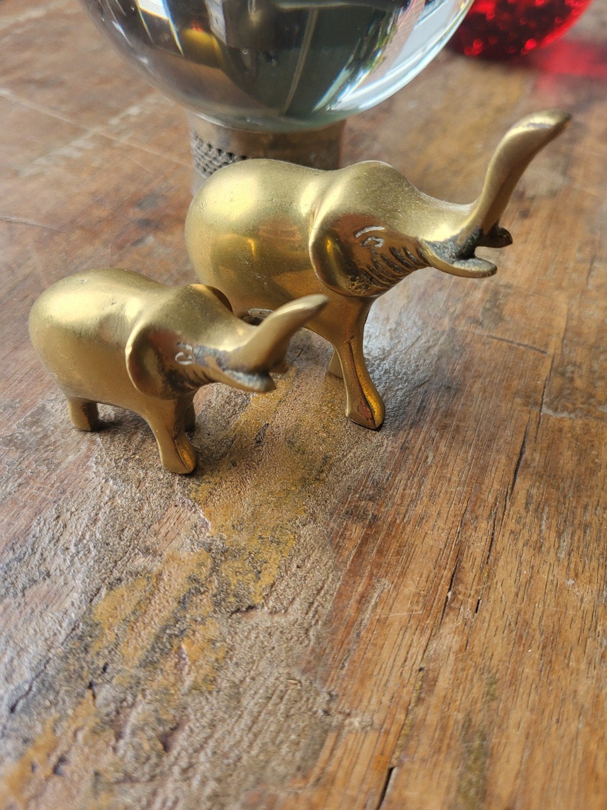 vintage 1960 set 2 x olifant dier koper, Antiek en Kunst, Ophalen, Koper