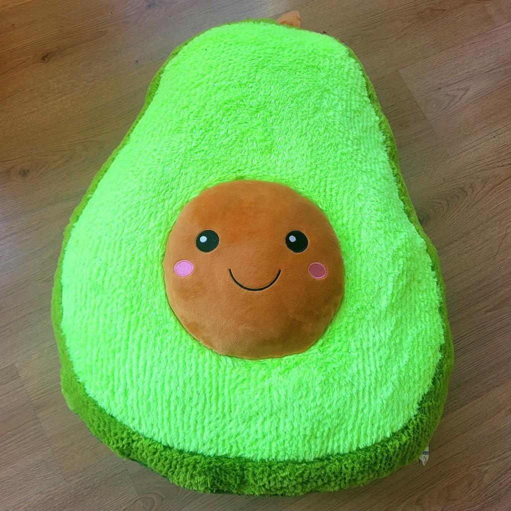 Grote Berentoys Avocado Kussen - 77 cm, Groen, Overige merken, Overige typen, Ophalen of Verzenden