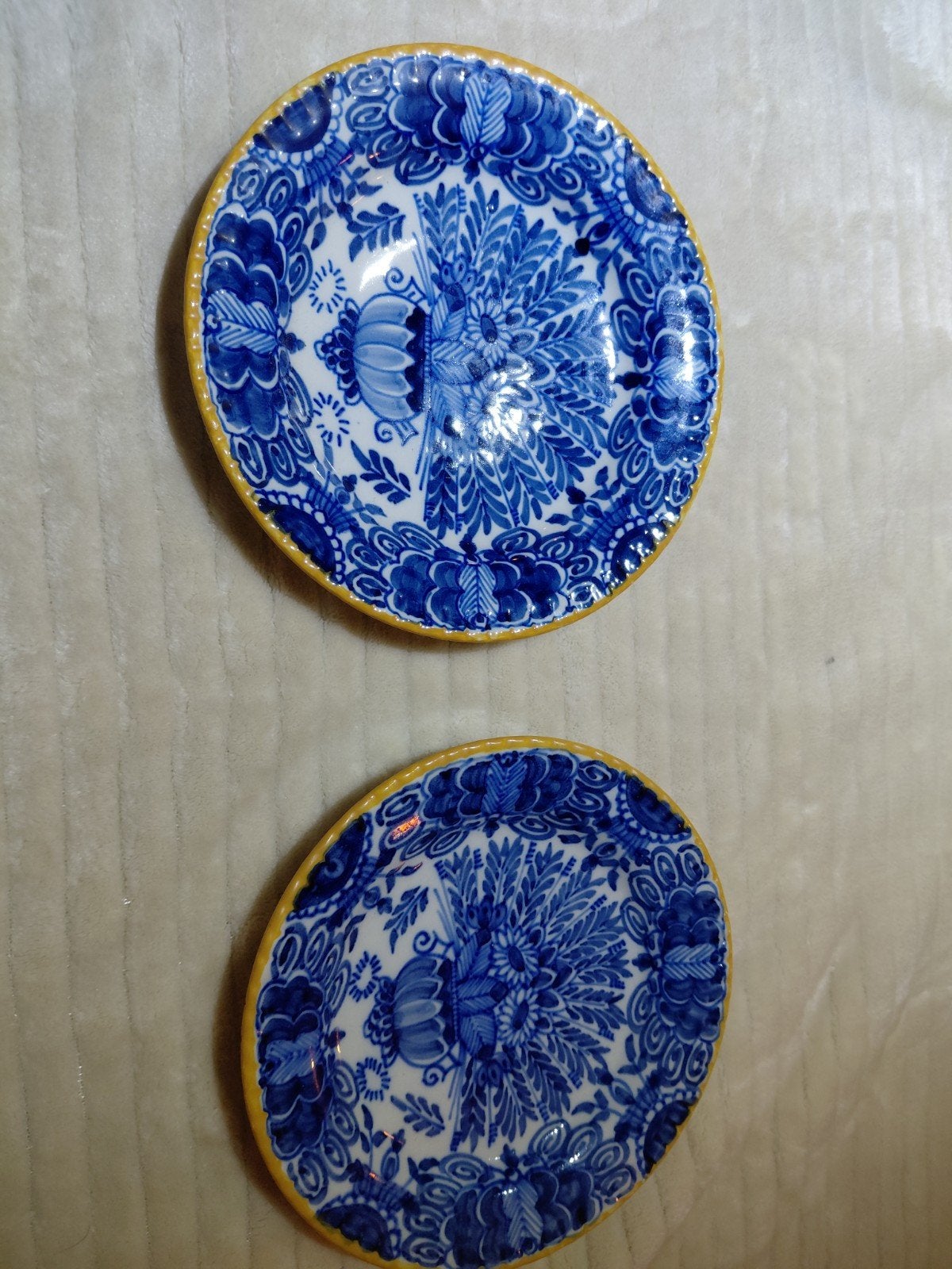 Set van 2 Delfts Blauw decoratieve borden, Antiek en Kunst, Ophalen
