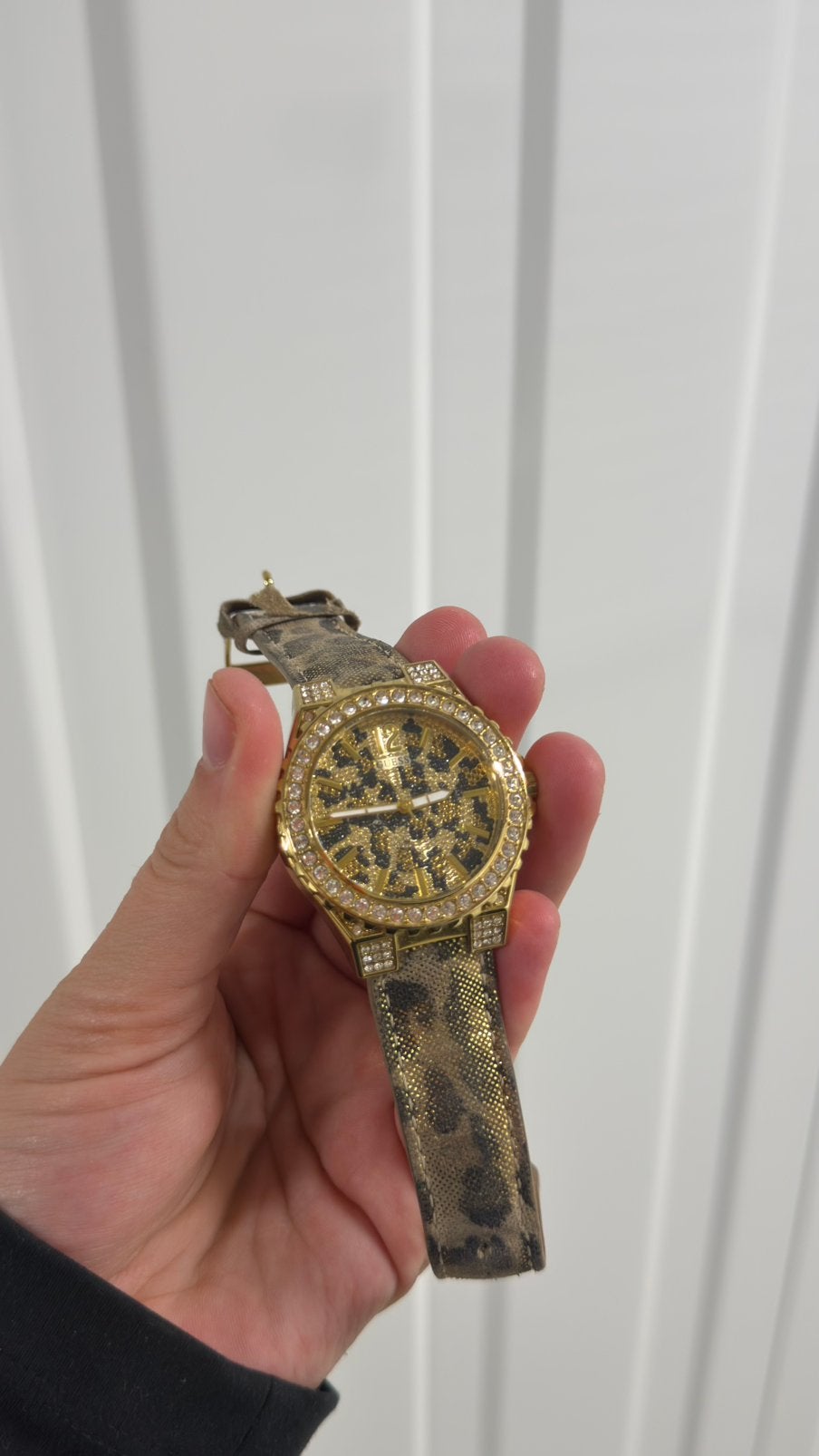 Guess horloge panterprint, Ophalen of Verzenden, Gebruikt, Polshorloge, Guess