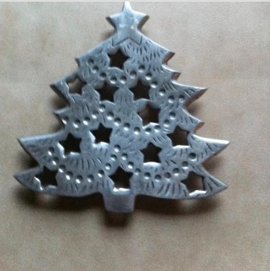 Kerst onderzetter RVS Br 19 L 20 cm, Ophalen of Verzenden, Zo goed als nieuw, Overig